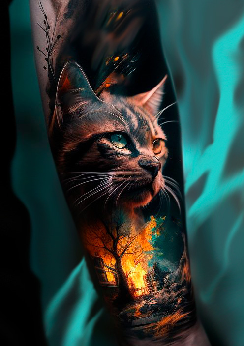neyro tattoo kotik na predpleche